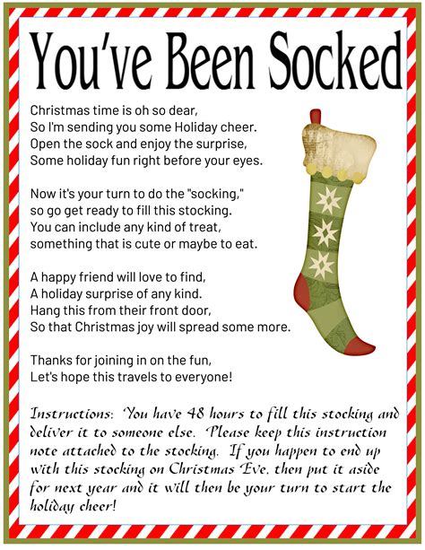 You've Been Socked - A Christmas Game - MiMi-a great name for grandma