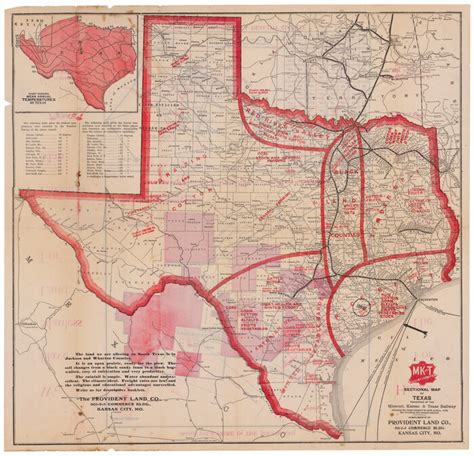 Sectional Map Of Texas Traversed By The Missouri Kansas And Texas