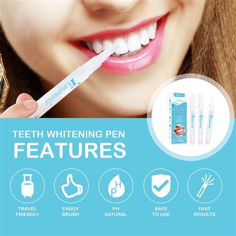 Easyhonor Teeth Whitening Pen Gel Dental 3 Pcs Clear Kit35