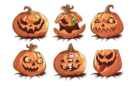 Premium Vector Halloween Pumpkin Jack O Lantern Vector Clipart