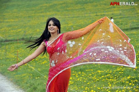 Anushka Shetty In Red Hot Saree