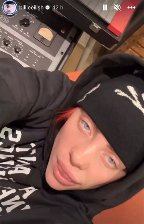 Billie Eilish Seductively Licks Her Lips In Intimate Close Up Video