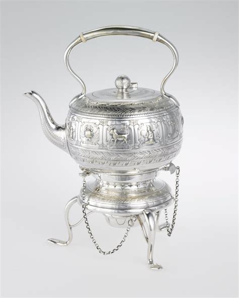 Kettle And Warming Stand From An Anglo Indian Coffee And Tea Set