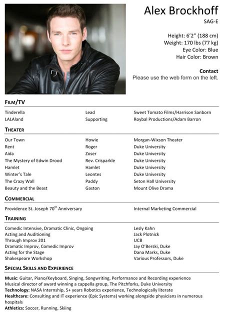 Child Actors Resume Template Collection