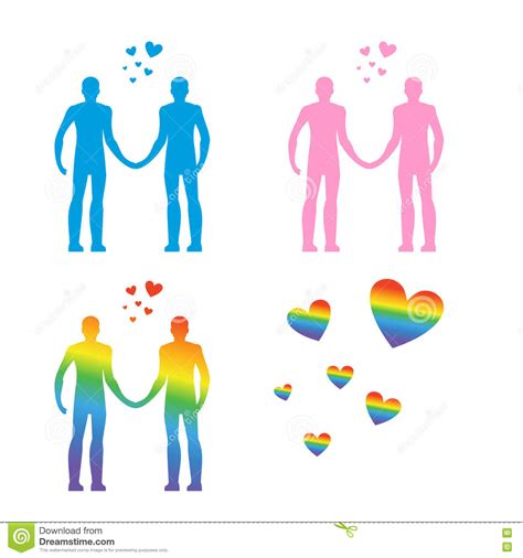 lgbt silhouettes same sex love gays and lesbians stock vector illustration of happiness