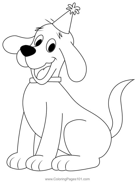 Happy Puppy Clifford Coloring Page For Kids Free Clifford The Big Red