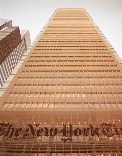 Nyc Look Up The New York Times Building Editorial Stock Image