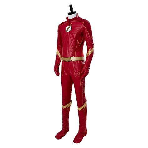 the flash season 4 cosplay costume adult men barry allen flash cosplay costume outfit halloween