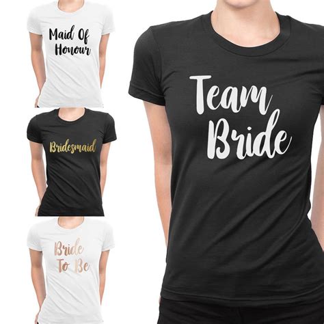 Personalised Team Bride T Shirts Hen Party Bride Wedding Hen Do Night