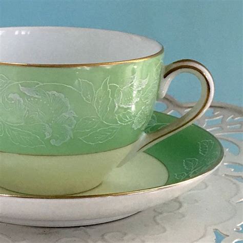 Antique Noritake Tea Cup And Saucer Set Teacup Shabby Chic Etsy Tea Cups Tea Tea Cups Vintage