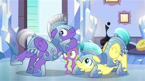 Image Spike And Royal Guards Hear Shining Armor S6e16png My Little