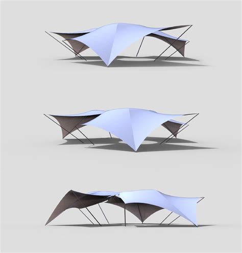 A Tensile Structure On Behance Roof Truss Design Tensile Structures