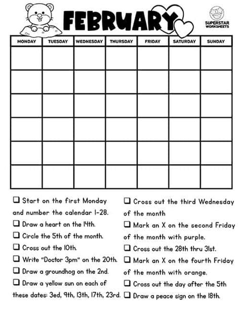Months Of The Year Worksheets Superstar Worksheets