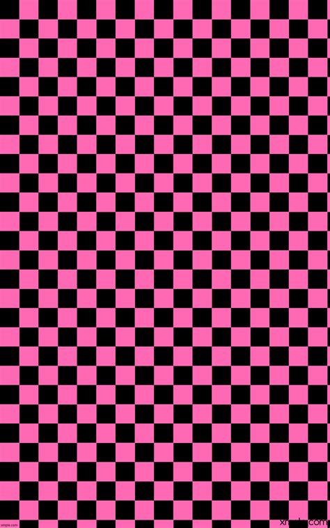 Wallpaper Black Pink Checkered Squares 000000 Ff69b4 Diagonal 50° 70px