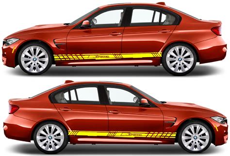 Side Stripe Decal Graphic Sticker Kit Compatible With Bmw 3 Etsy
