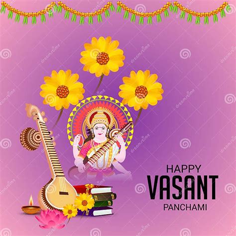 Happy Vasant Panchami Stock Illustration Illustration Of Design 107897836