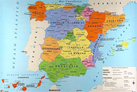 Mapa De España Político