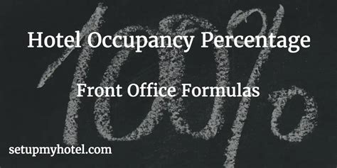 Fo Formula Hotel Occupancy Percentage Calculator