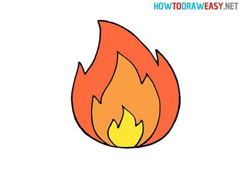 How To Draw Fire For Kids How To Draw Easy