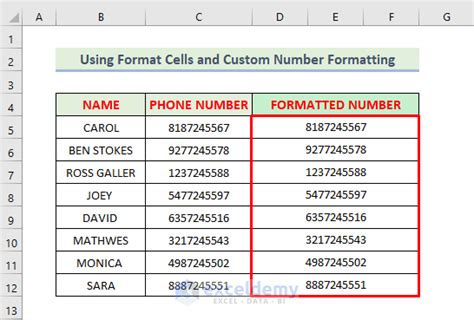 How To Format Phone Number With Country Code In Excel 4 Methods