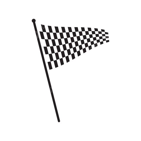 Minimalist Race Flag Symbol A Simple Design For A Racing Logo Vector