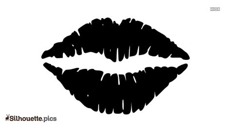 Cartoon Images Kissing Lips Clipart Black And White