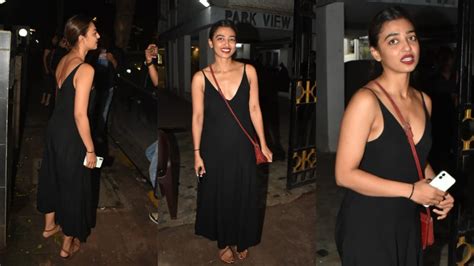 Radhika Apte In Strappy Dress Spotted Late Night In Mumbai Radhika Apte Boldest Look Radhika
