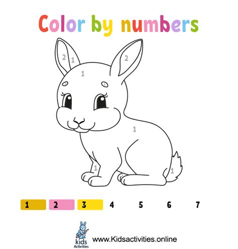 Coloring By Numbers Animals Free Coloring Pages ⋆ Kids Activities