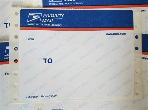 Lot Of Ten 10 Blank Label 228 228c Usps Priority Mail Etsy