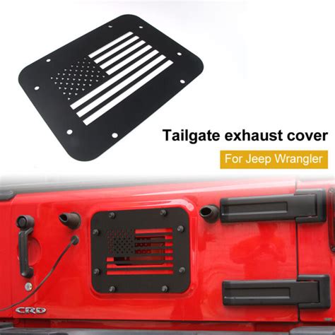Tailgate Exhaust Tail Vent Plate Cover Trim For Jeep Wrangler Jk 07 17