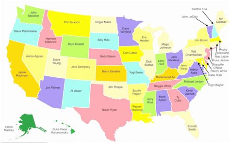 A Big Map Of The United States With Capitals Printable Map