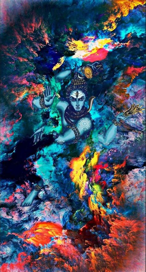 Lord Shiva As Nataraj In Creative Art Painting Lord Shiva Painting