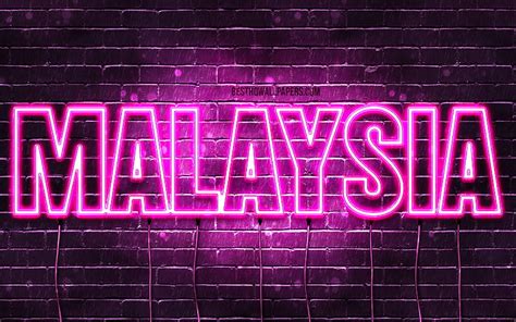 4k Free Download Malaysia With Names Female Names Malaysia Name Purple Neon Lights