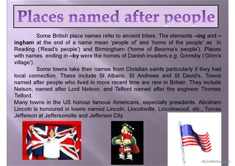 British And American Place Names Gen English Esl Powerpoints
