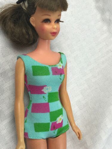 Defect Vintage Francie 1965 Barbie Doll Original Brunette With Org
