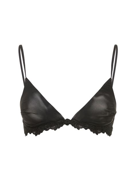 La Perla Triangle Lace Bra In Black Modesens