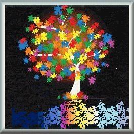 Autism puzzle bow tattoo on shoulder. autism tree | Tattoo ideas | Pinterest