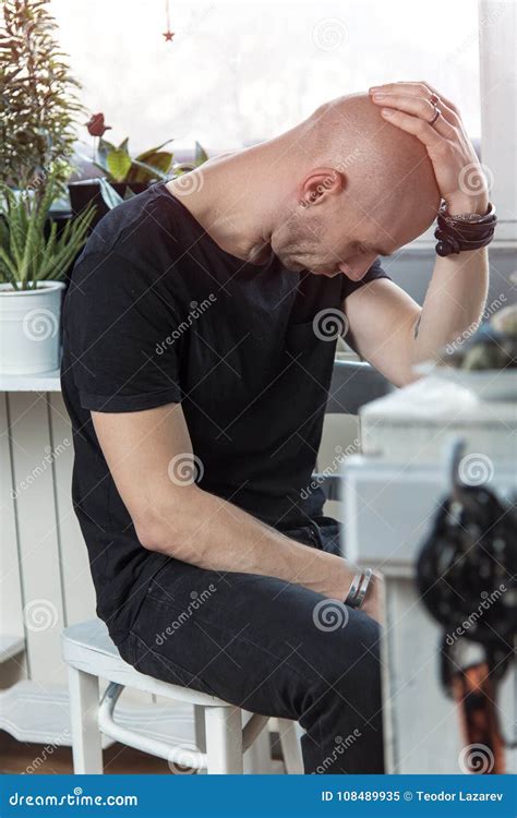 Young Handsome Man Feeling Depressed And Sad Stock Image Image Of