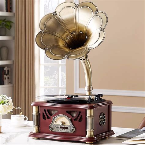 Buy Hzlsbl Vintage Gramophone With Bluetooth Output Vintage Record