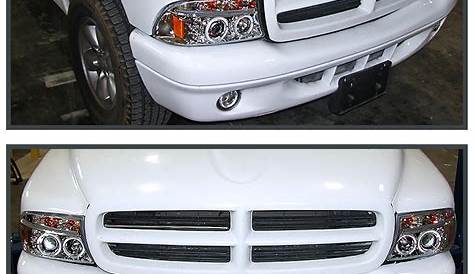 For 1997-2004 Dakota 1998-2003 Dodge Durango LED DRL Halo Projector