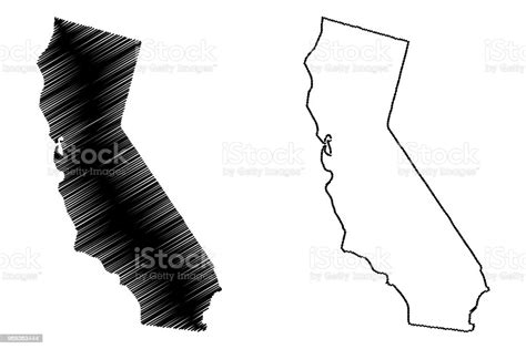 California Karte Vektor Stock Vektor Art Und Mehr Bilder Von Abstrakt