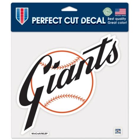 San Francisco Giants Retro Cooperstown Logo 8x8 Full Color Die Cut
