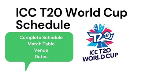 Icc Announces The Full Schedule Of T20 World Cup 2021 With Dates Match