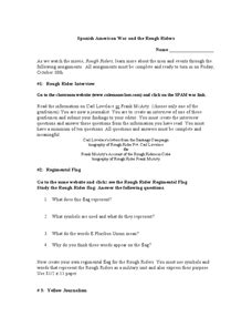 We have designed an activity to fit perfectly with this video. Spanish American War and the Rough Riders Worksheet for ...