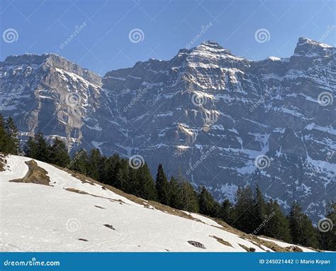 The Alpine Mountain Range GlÃ¤rnisch In The Swiss Massif Of Glarus Alps