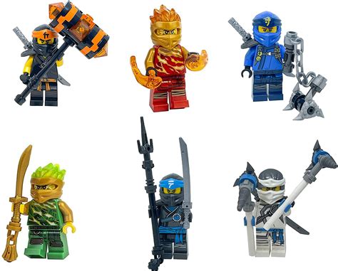 New 6 X Lego Custom Armor Ninjago Minifigs Figures Ninja Cole Jay Kai