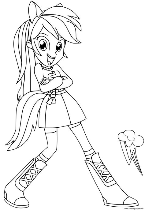 Rainbow Dash My Little Pony Coloring Page
