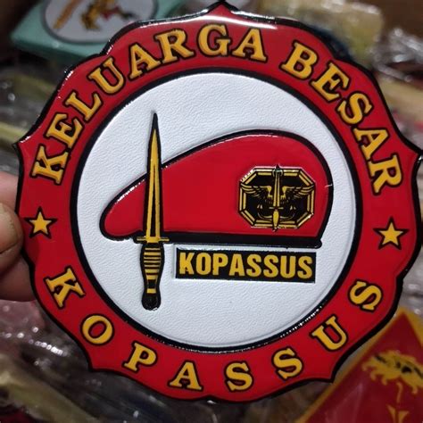 Alfatih Army Stiker Bulat Logo Keluarga Besar Kopassus Lazada Indonesia