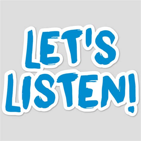 Lets Listen Sticker By Speakloud Design By Humans