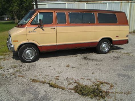 Dodge B200 Sportsman Extended Passenger Van 1977 Two Tone Tan And